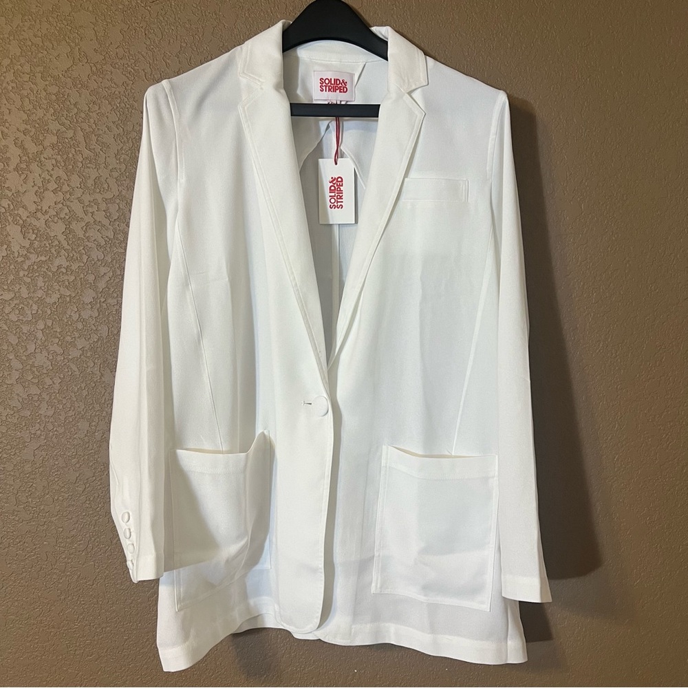 Womens Solid & Striped the beach blazer white size XS NWT